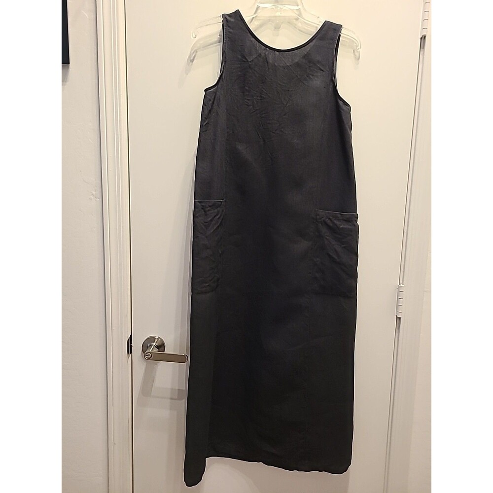 Eileen Fisher Charcoal Sleeveless Maxi Dress